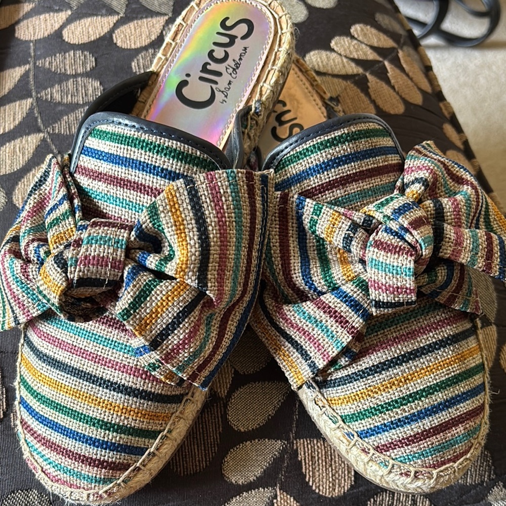 Circus by Sam Edelman Multicolor Bow Slip-On Shoes NEW